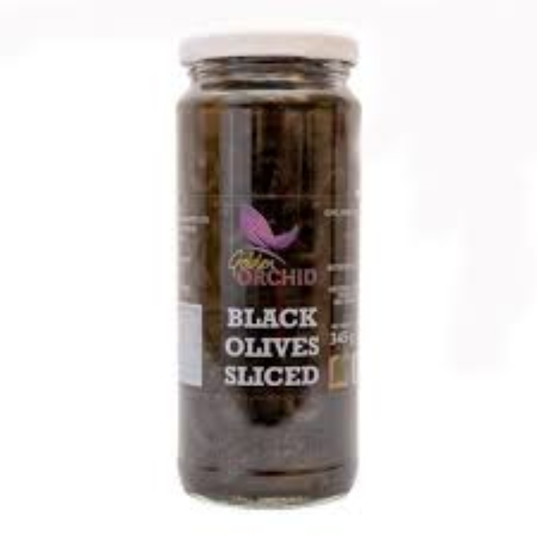 GOLDEN ORCHID SLICED BLACK OLIVE 345G